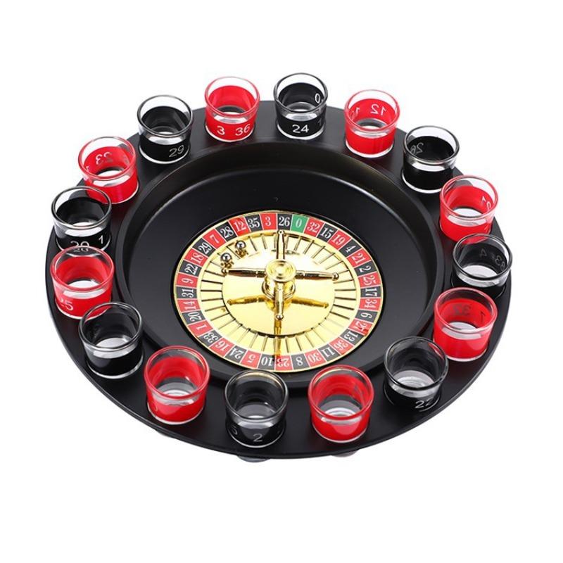 Russian Drinking Game Set Turntable KTV Bar Nightclub Supplies Drinking Game Entertainment Prop Russian Roulette 16 Cups
