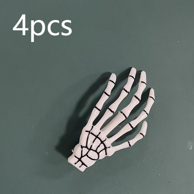 Gothic Skeleton Hand Hair Claw Clip,Skull Bone Barrettes for Women, Horror Cosplay Hair Accessories, Unique Valentine's Day Gift