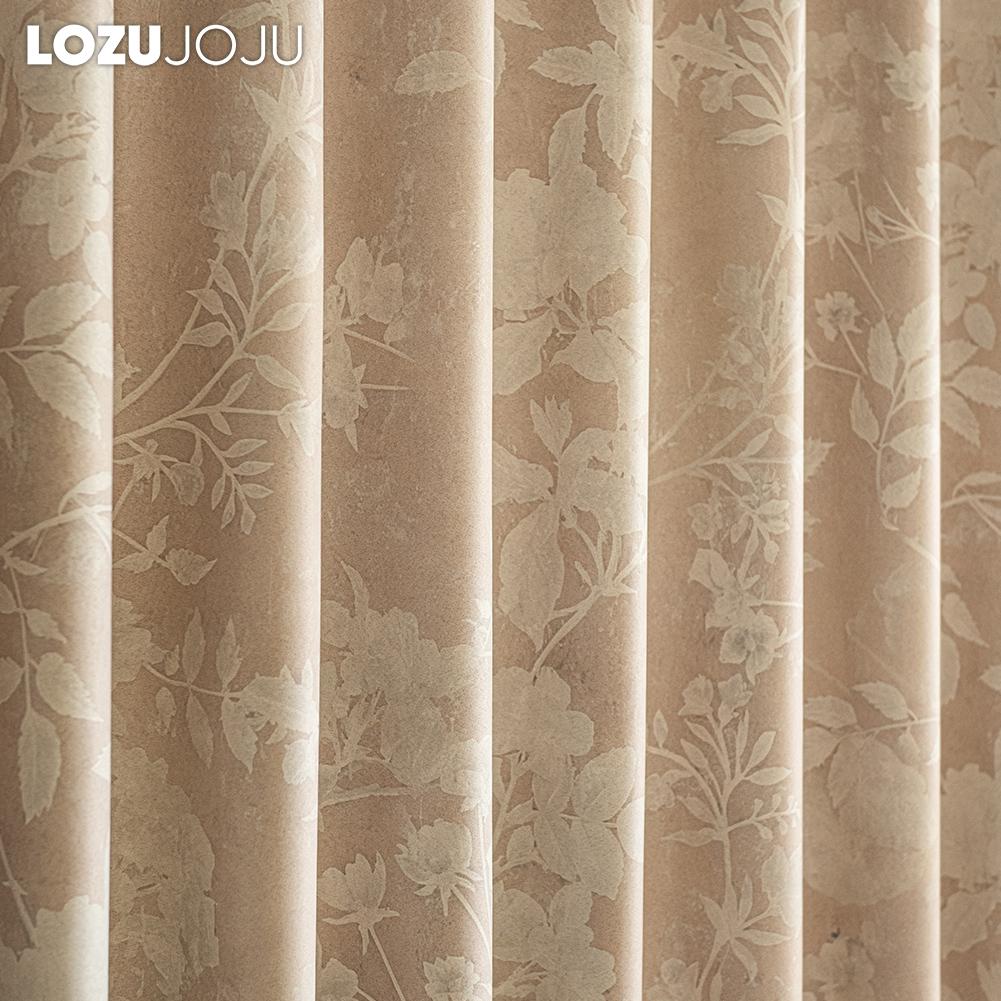 1PC LOZUJOJU French Gentle Printed Curtains with 70-80% Blackout for Bedroom Living Room Window for Home Decor
