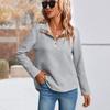 YYFS Women's Fashion Casual Plaid Print Long Sleeve POLO Neck Blouses & Shirts