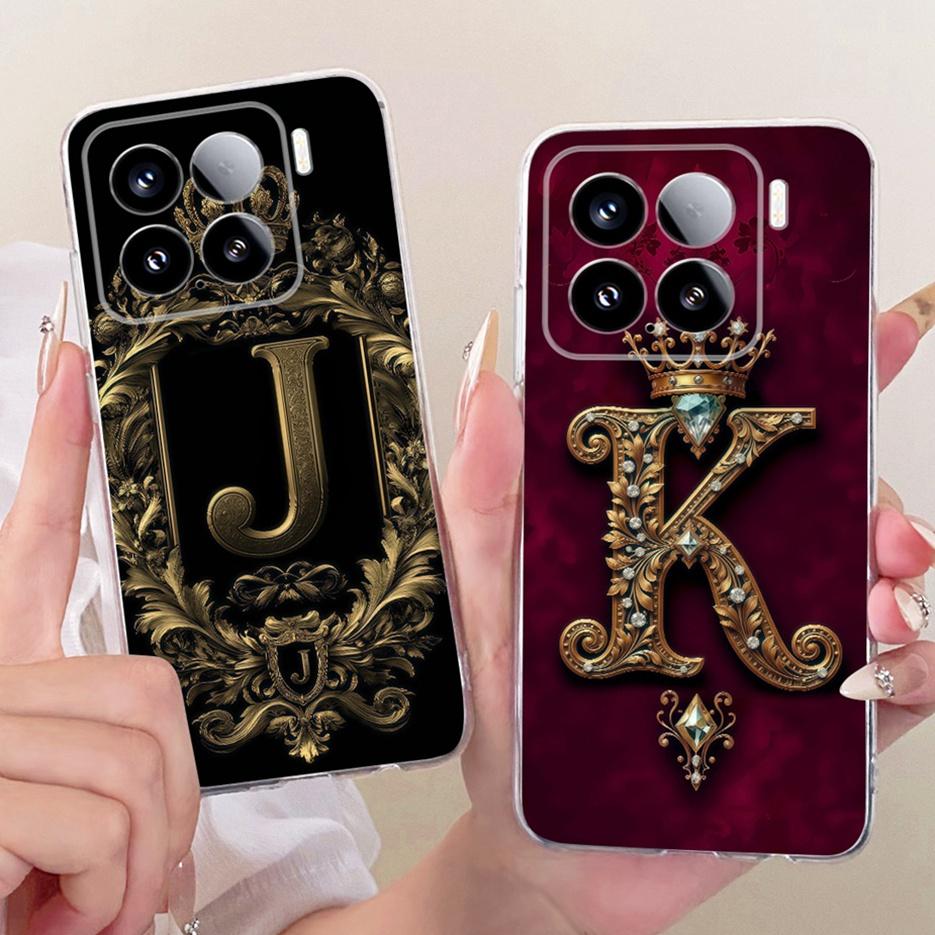 For Xiaomi Mi 15 Pro Case Luxury Crown Letters Cover Clear Silicone Soft Slim Phone Case For Xiaomi 15 Pro Mi15 Pro Fundas Coque