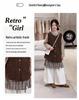 Girls' Korean Style Autumn Set: Vest with Plaid Ruffle, Wide-Leg Pants, Three-Piece 2026