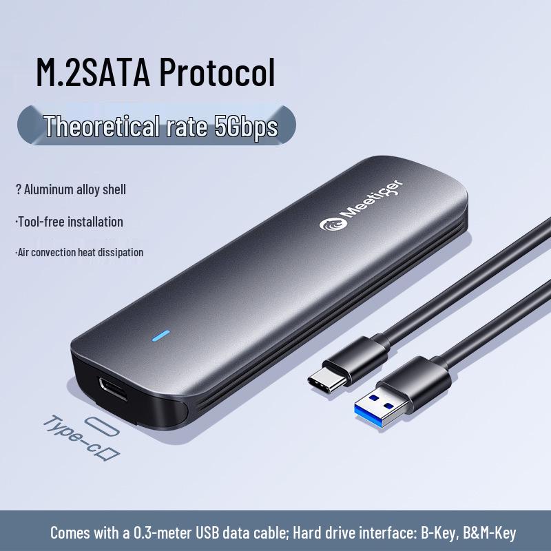 

Mihou M.2 SSD Enclosure: SATA/NVME Protocol External Mobile Drive Box