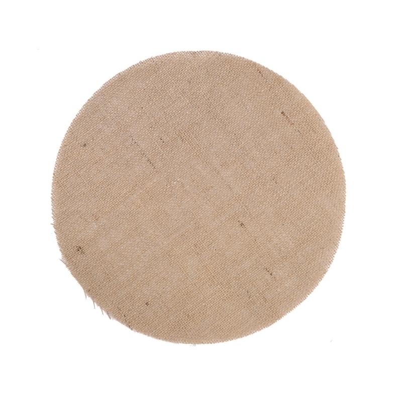 

5Pcs Round Square Burlap Jutes Placemat Table Mat Vintage Wedding Table Decoration Farmhouse Placemats Natural Place Mat