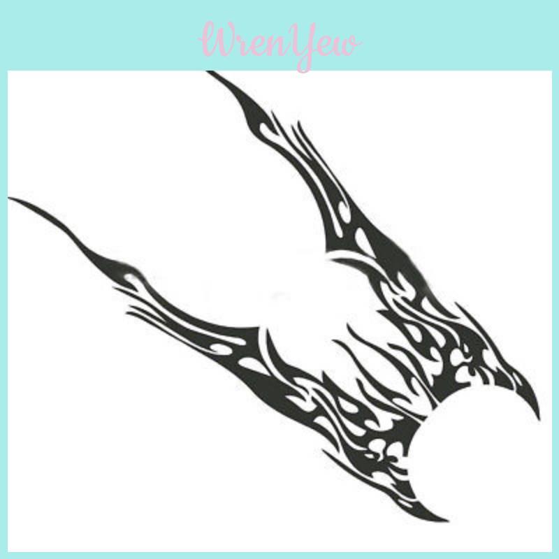Creative Flame Car Side Stripe Decals Reflective Warning Sticker For Vehicle Decoration