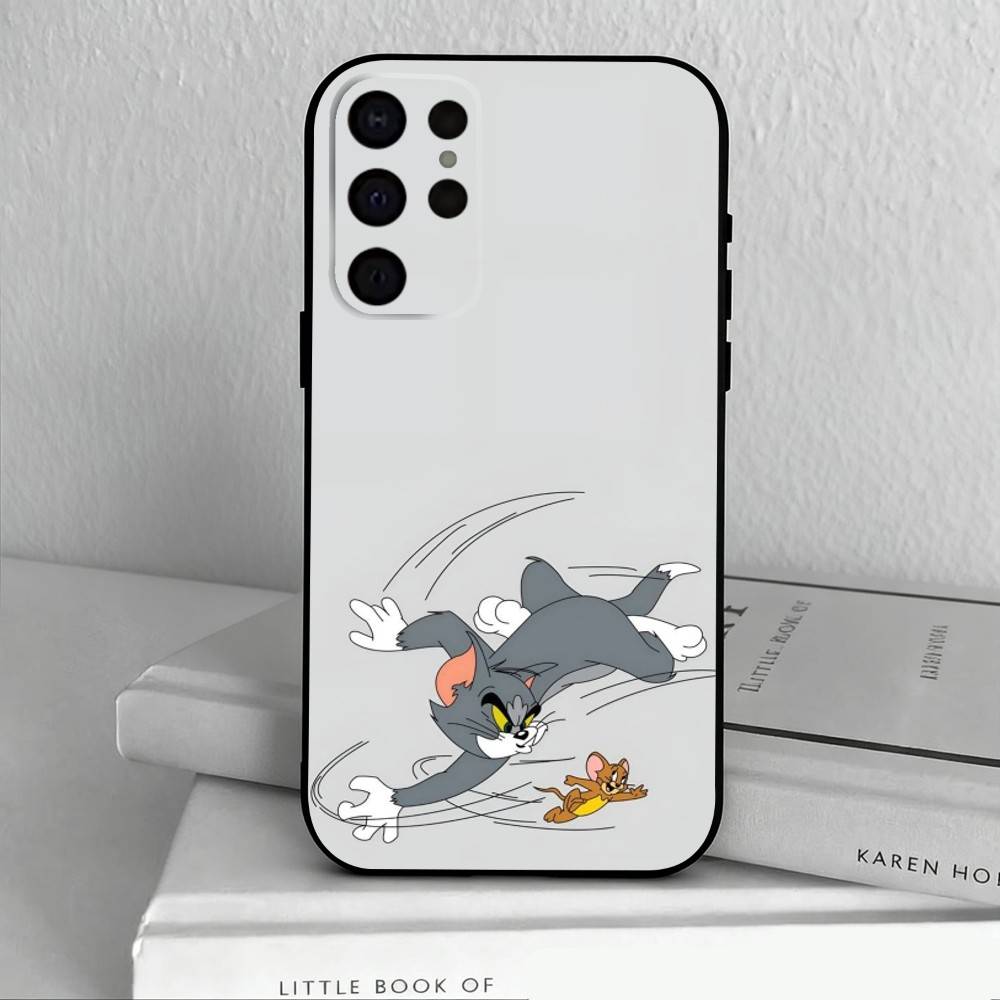 F-Funny TomS Cartoon J-JerryS  Phone Case For Samsung S25,S24,S21,S22,S23,S30,Ultra,S20,Plus,Others Soft Black Cover
