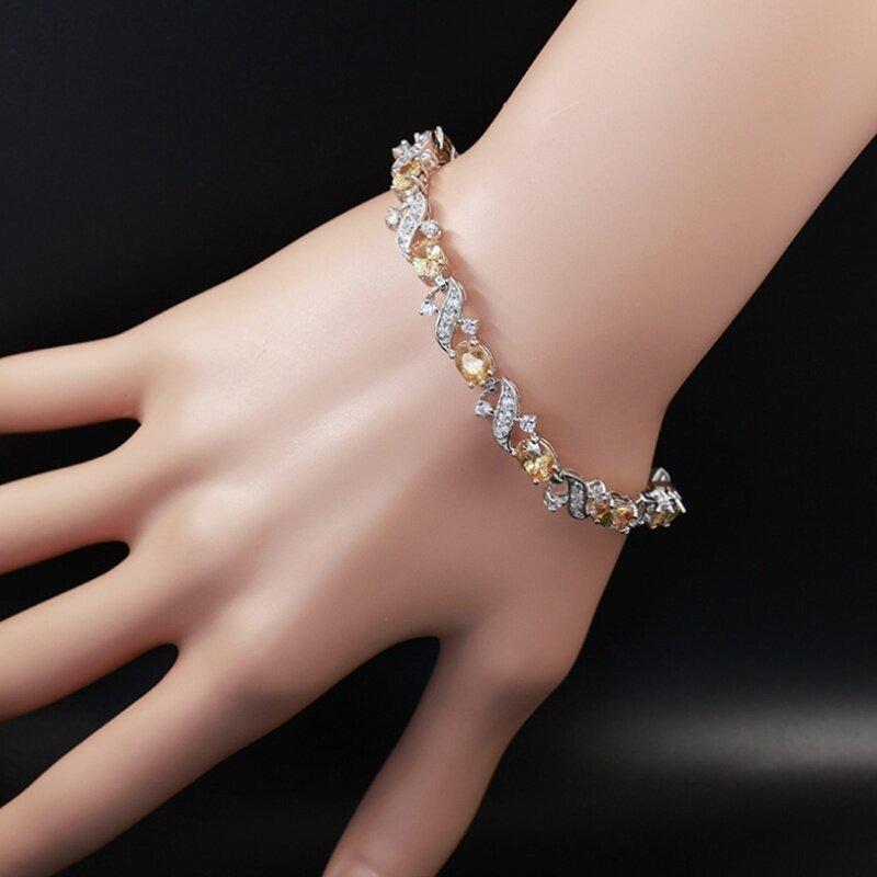 

Cross-shaped Colored Jewelry Zircon Seven-string Bracelet for Ladies Handwear шампанского