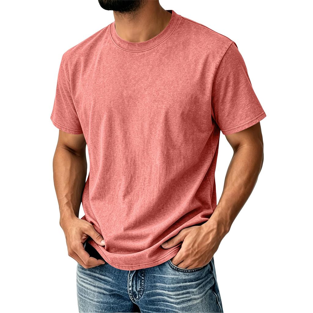 Men's Summer Trendy Vintage Washed Printed Casual Fashion T-shirt