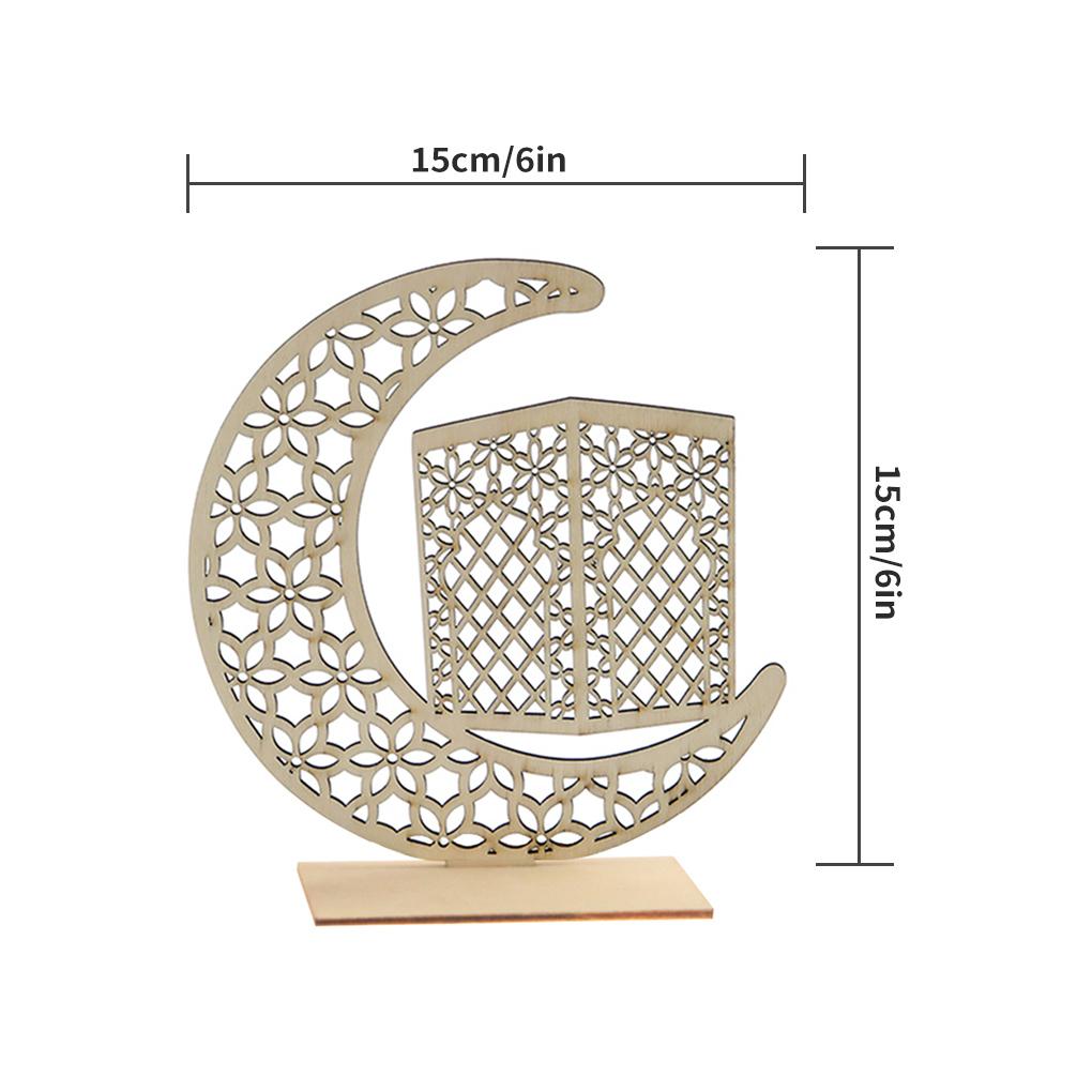 Wood Ornament LED Wooden Decoration Desktop DIY Wood Decor Home Hotel Table Ornament