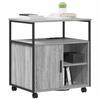 Cabinet with Charging Station and Wheels Grey Sonoma 61 x 46 x 67 cm