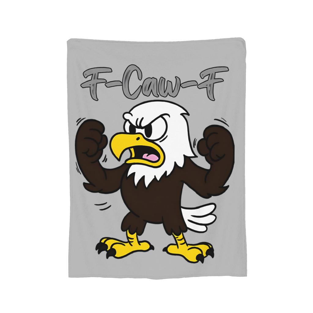 F-Caw-F Chicken FCAWF Humor Quote Rooster Meme Blanket Cover Fleece Super Soft Throw Blankets for Car Sofa Couch Bedroom Quilt