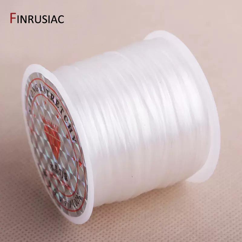 50M/Rolle Starkes Elastisches Kristall-Perlenschnur 0,8mm Schnüre Linie Für Armbänder Halsketten Herstellung Zubehör,DIY Perlenarmband