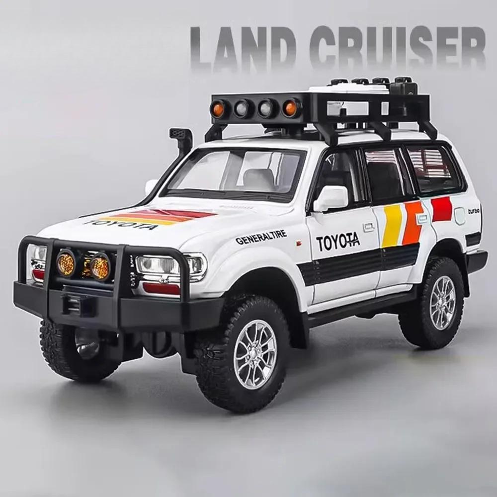 1:24 Tacoma Land Cruiser LC80 Model Car Toy Alloy Diecast Doors Opened Shock Absorption Off-road Vehicles Models Boys Gifts
