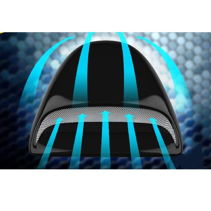 Car Air Flow Intake Hood Scoop Vent Bonnet Decorative Covers Racing Style Gloss Black Bonnet Vent Front Engine Cover