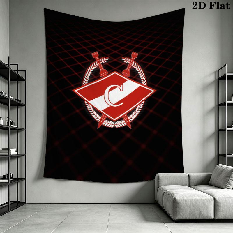 Spartak Moscow Roar Wall Hanging Printed Fabric Blanket Decorative Tapestries for Bedroom Living Room Home Decor