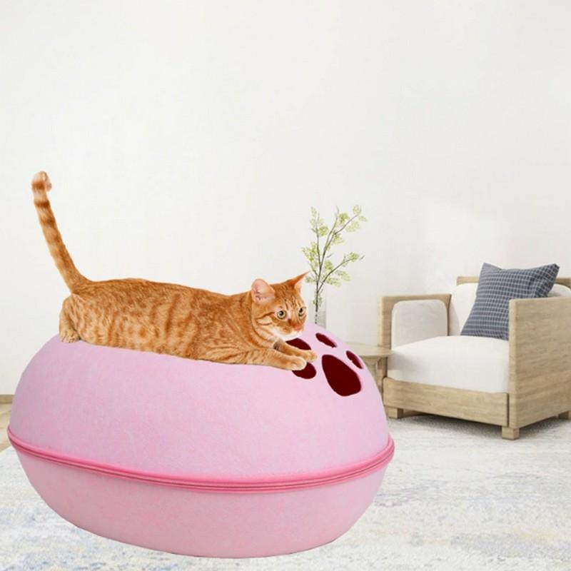 Felt cat nest universal semi-enclosed semi-enclosed detachable and washable breathable eggshell nest for all seasons