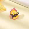 Anime Cartoon Flame Brooch - Cute, Versatile, and Funny Accessory for Students