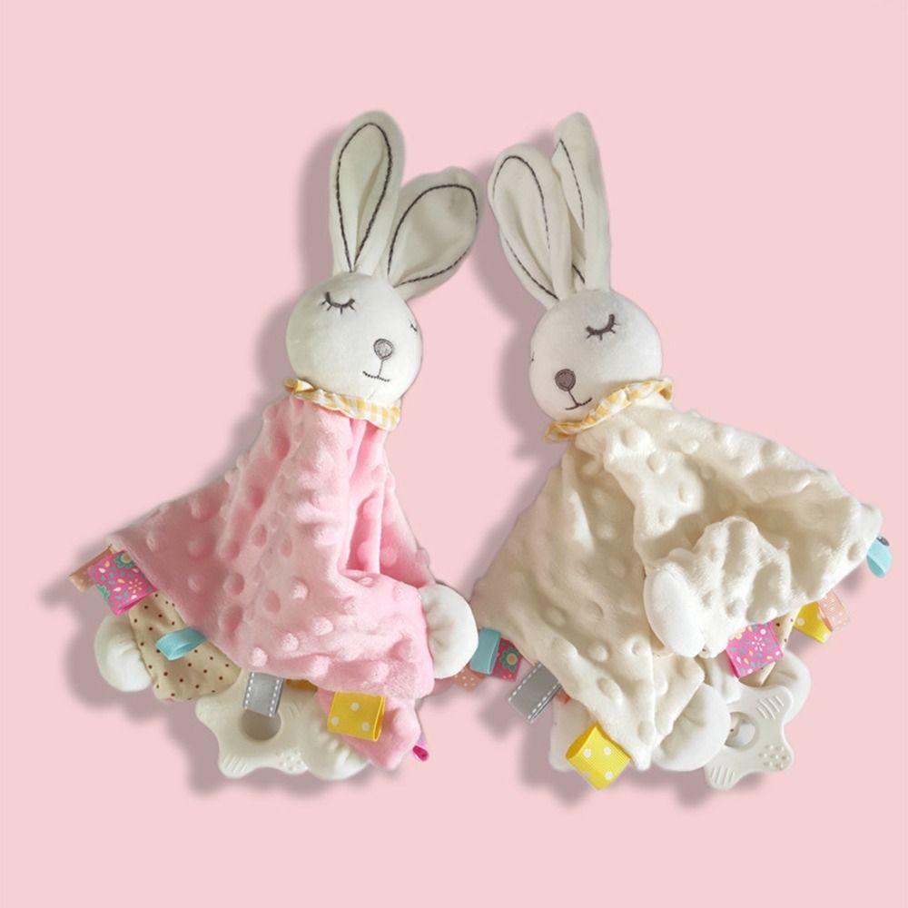 Silicone Teether Newborn Saliva Towel Comforter Soothing Doll Towel  Gift