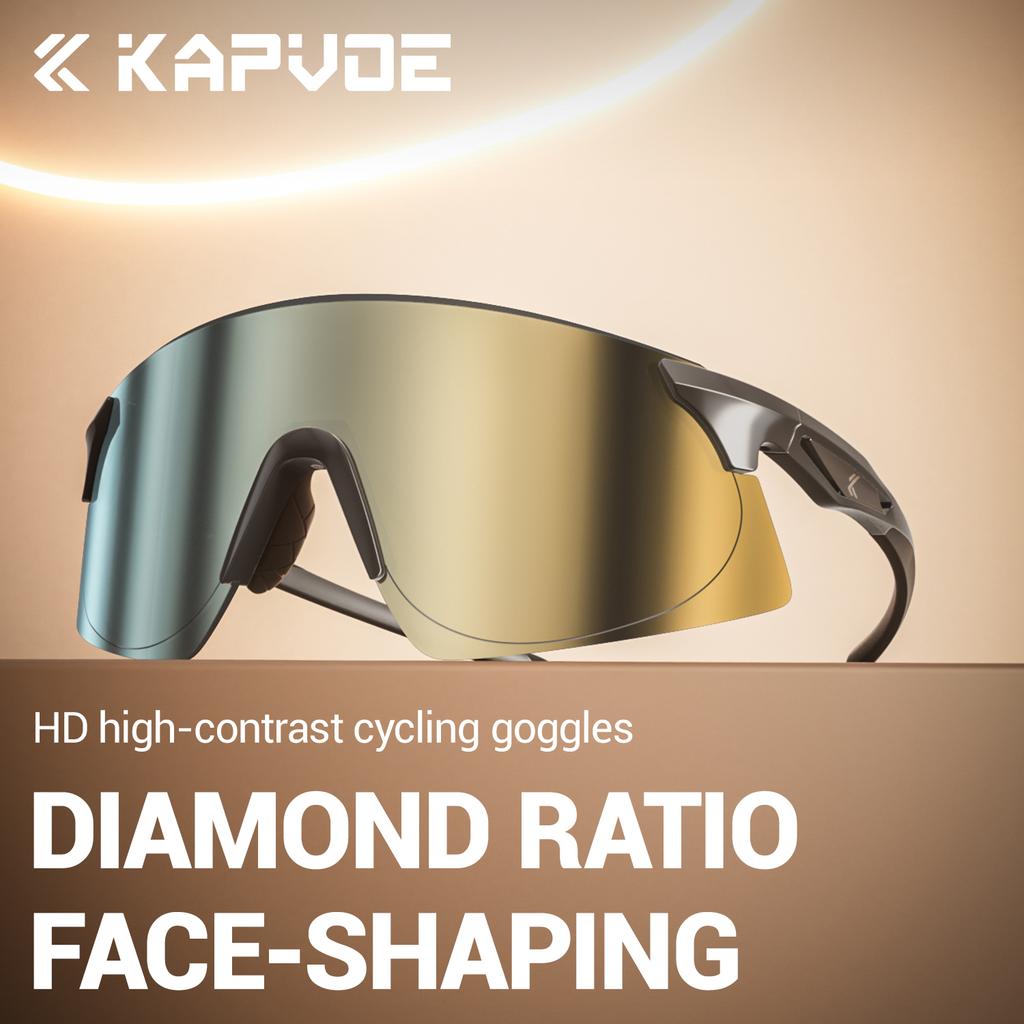 Kapvoe Cycling Glasses Running Sunglasses MTB Riding Skating UV400 Fishing Goggles Man Woman Bike Bicycle Eyewear New 2026