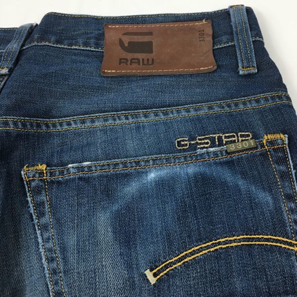 3301 G-STAR RAW Premium Džíny Velikost 30 Modré džíny(POUŽITÝ)