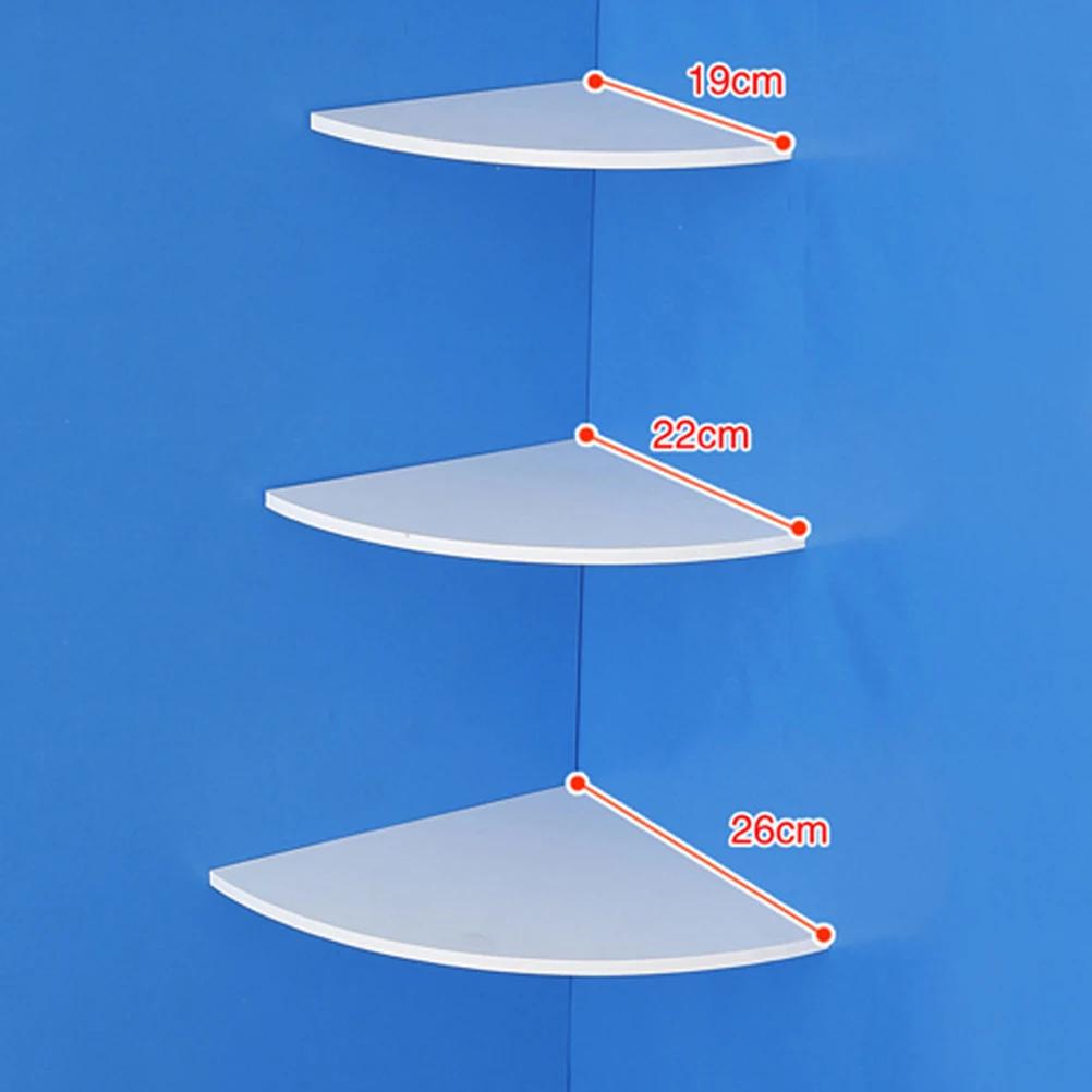 3 Stück Runde Enden Hängende Wandmontage Schwebende Regale Eckbücherregal Ausstellungsregale Dekoration Für Schlafzimmer Büro Zuhause Duschregal