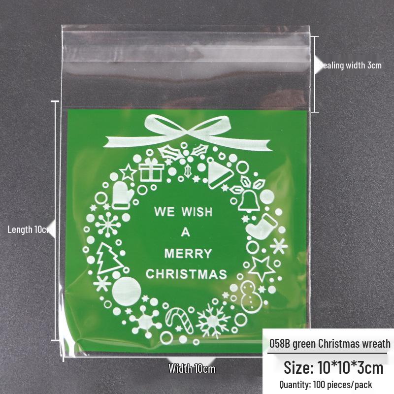 Weihnachtskeks Selbstklebende OPP-Beutel – Schneeflocken Knusprige Kunststoffverpackung