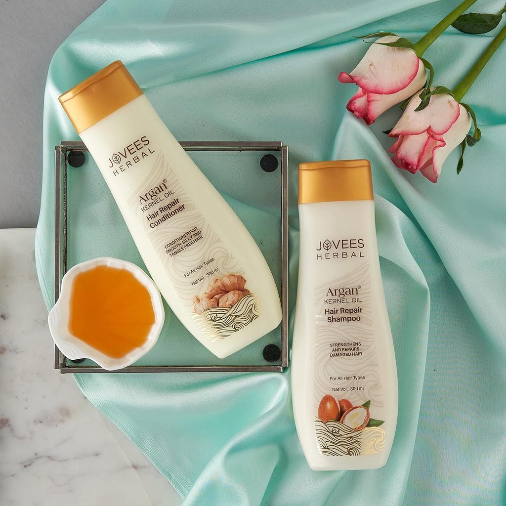 Jovees Herbal Argan Kernel Oil Hair Repair Natural Conditioner For Smooth Silky Tangle-Free Hair 300Ml