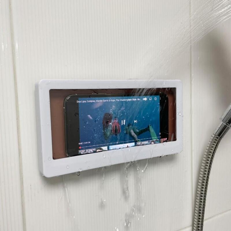 

Shower-free bathroom smartphone waterproof stand attached toilet Navy