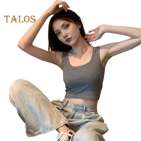 Women Tank Tops O-neck Sleeveless Slim Fit Undershirt Solid Color Camisole High Elastic Bottoming Tops