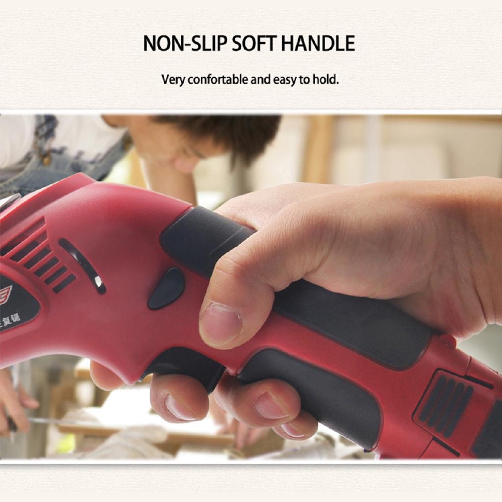 12V 2000mAh Cordless Electric Saw Lithium Reciprocating Saw for Wood Metal Cutting DIY Power Portable Jig Saws with Saw Blades