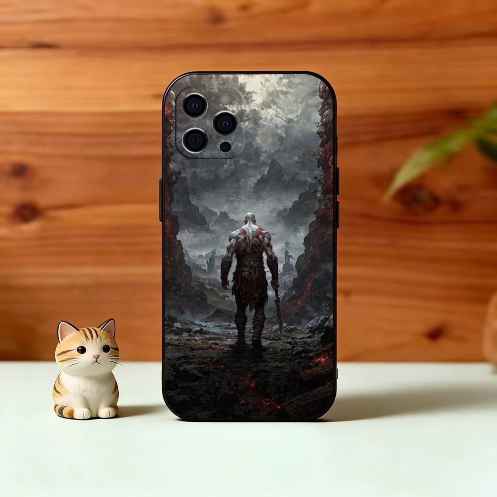 G-Gladiator W-War K-Kratos Phone Case For iPhone 17, 16,15,14,13,12,11 Plus,Pro Max, Others Soft Black Cover