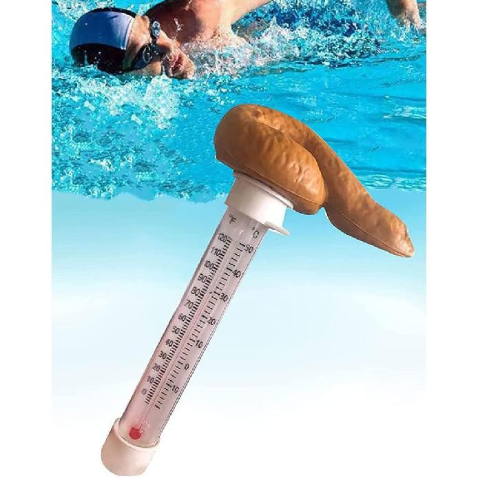 Pool Thermometer,Floating Thermometer, Swimming Pools Thermometer Floating Poop Prank Water Thermometer for Spas Hot Tubs
