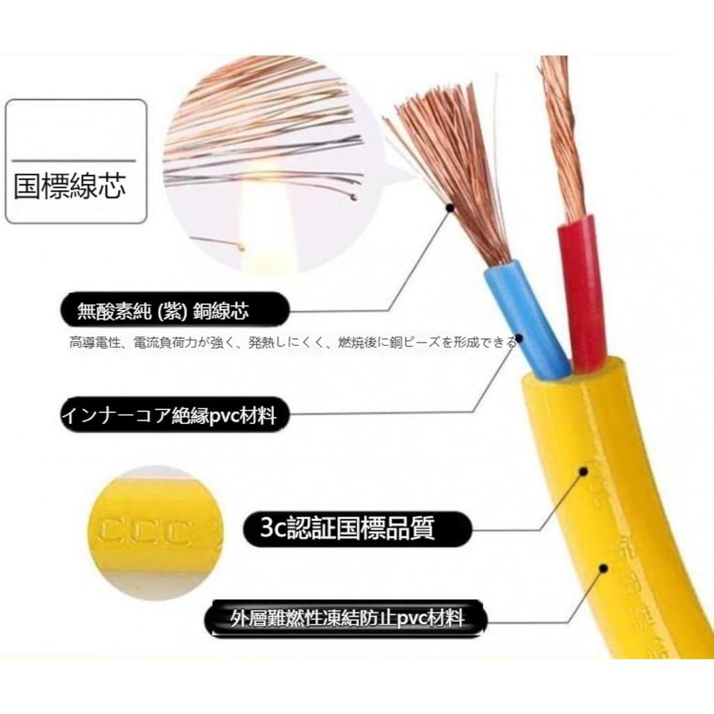 Kxptso Cablu prelungitor de alimentare, 40m50m lung, pentru uz industrial, uz interior și exterior, material PVC, rezistent la ploaie și ignifug, priză extensibilă,