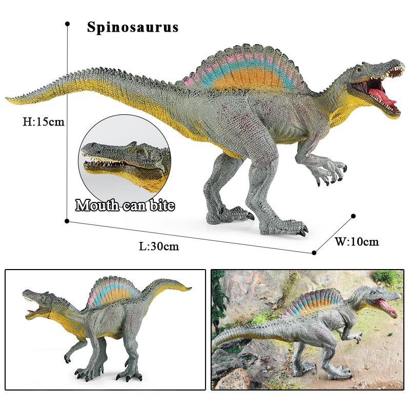 Oenux New Jurassic Dinosaur Brinquedo Spinosaurus Action Figures Open Mouth Tyrannosaurus Animals Model Collection Kid Toy Gift