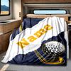 Golf Theme Customize Your Name Rv Blanket Comfortable Soft Lightweight Allseason Multipurpose Blanket For Travel Camping Picnics Sofas Rvs Bedding