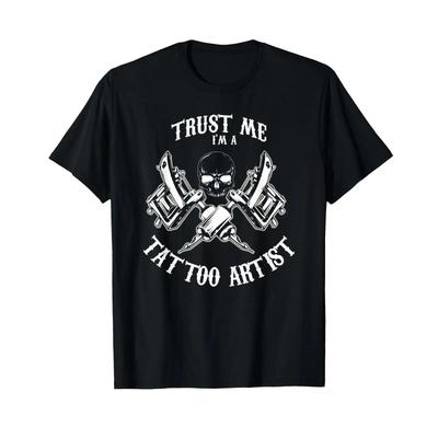 Funny Tattooing Trust Me Ich Bin Tattooer T Shirt Gerunisex Language Vintage Stretched Versatile Breathable Streetwear