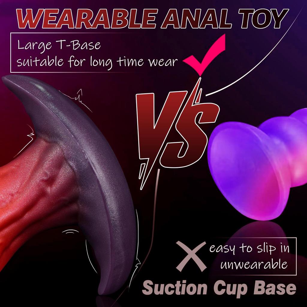 Neues unregelmäßiges tragbares Phallus-Silikon-Anal-Dilatator-Spielzeug