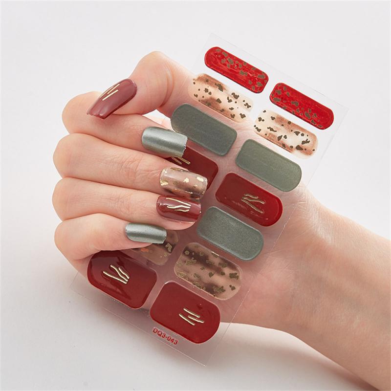 Pegatinas de Uñas de Cobertura Completa Esmalte de Uñas de Moda Decoración de Uñas Brillo Espumoso Autoadhesivas Manicura Diseñador Pegatina de Arte de Uñas