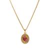 Painted Titanium Steel Butterfly Snake Dragonfly Swan Pomegranate Oval Diamond Necklace Fashion Light Luxury Love Collarbone Chain