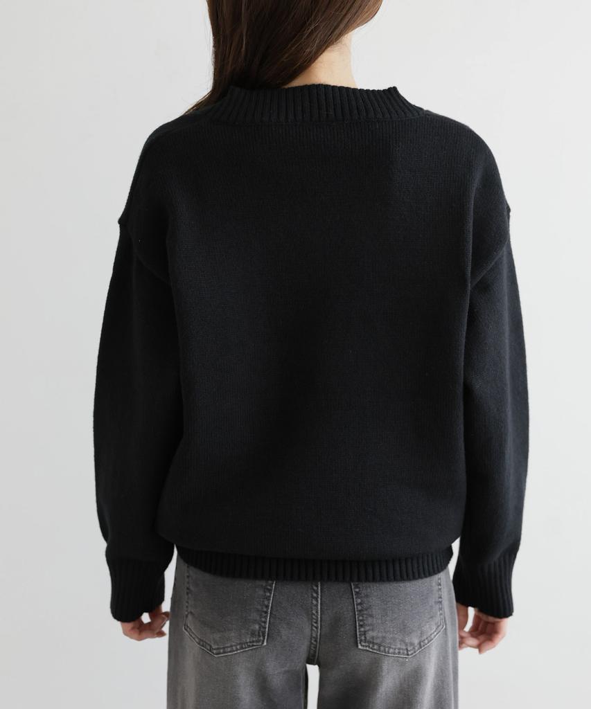 Ppaeppae V-Neck Soft Loose Fit Knit T-Shirt 4 Colors