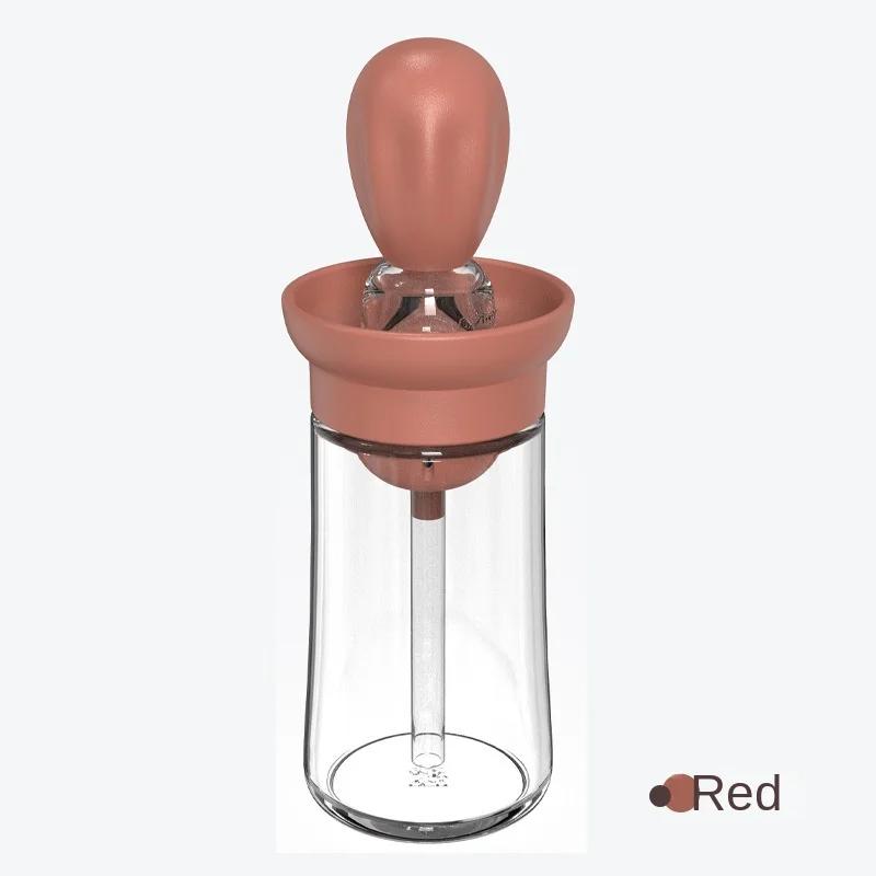 

Кухонная бутылка для масла силиконовая кисточка емкость для масла с кисточкой подходит для кухни готовки блинов выпечки барбекю принадлежностей красный