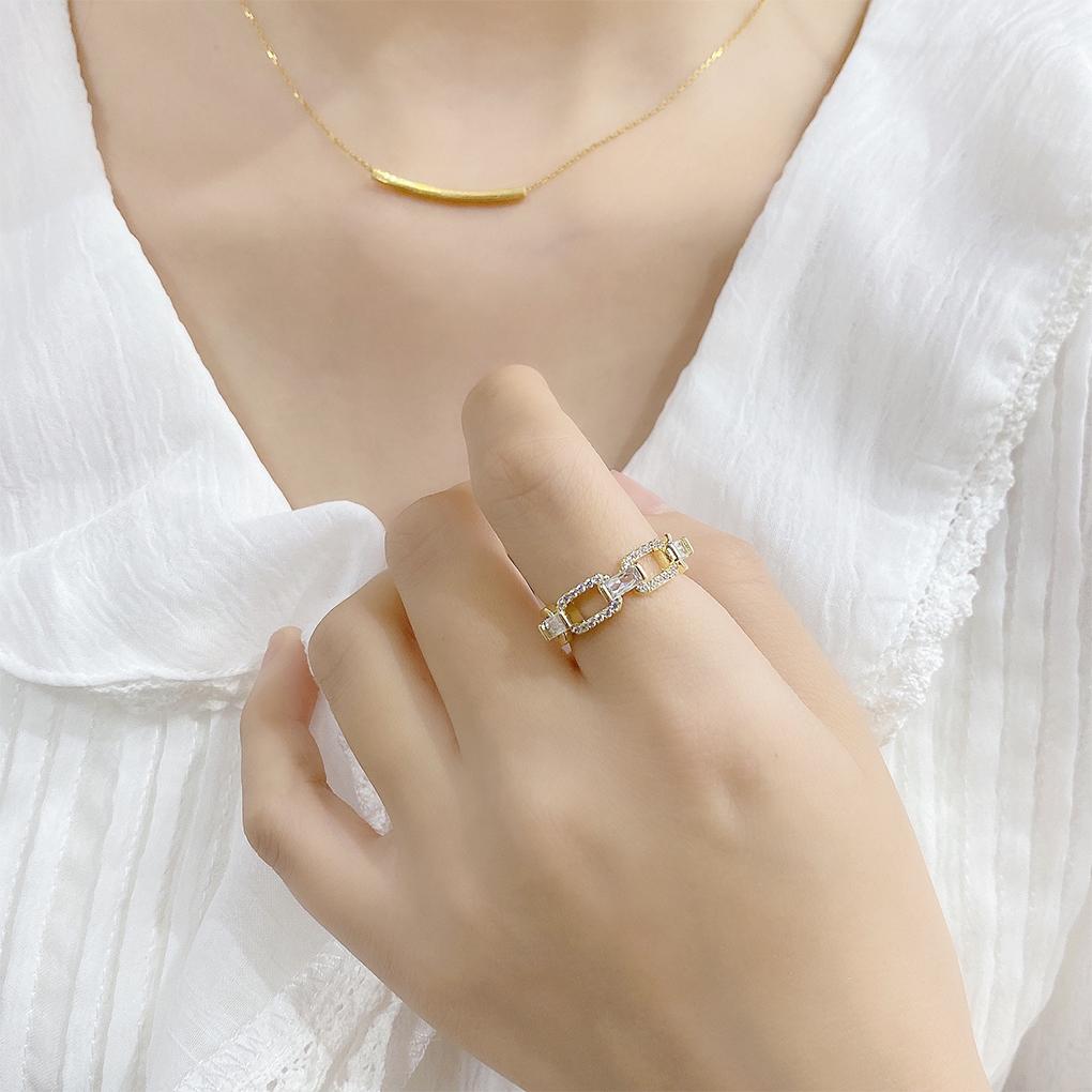 Women Ring Fashion Crystal Embedded Decorative Hand Jewelry Rhinestone Dressing Elegant Trendy Decoration Craft Hanging