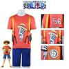 One Piece Film Red-luffy Cosplay Costume Set For Kids And Adults