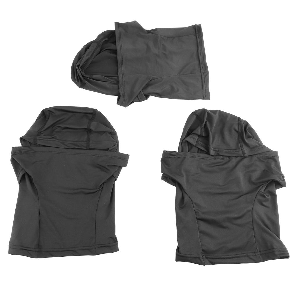 3pcs Elastic Bike Face Cover Breathable Cycling Face Cover Quick Dry Cycling Headgear UV Protection Black