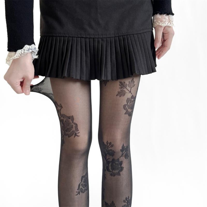 Patterned Fishnet Stockings Leggings,High Waist Tights Stockings for Women,Fishnets Thigh High Stockings Pantyhose