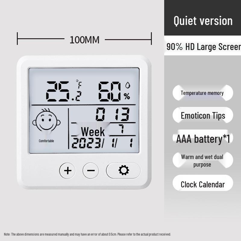 Digital Wall-Mounted Thermometer & Hygrometer for Baby Room