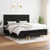 VidaXL Slatted Bed Base with Mattress, Upholstered Bed with Headboard, Double Bed, Adult Bedroom Bed, Modern, 3137183