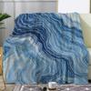 1 Flanelldecke, Blaues Wellenmuster 2D Bedruckter Überwurf - Weich & Gemütlich für Sofa, Schlafzimmer Couch Auto Büro Camping Reise Geschenk Ganzjah