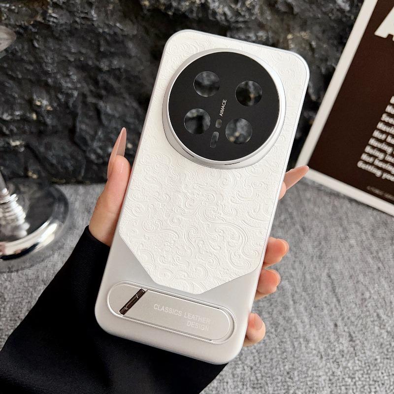 Case For Honor Magic 8 Pro 7 Lite 6 6Pro X9D X9 C 5G Stamp Leather Electroplating PC With Bracket Cover With Camera Protection