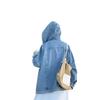 2024 Spring/Autumn Women's Hooded Loose-Fit Denim Jacket: Retro, Flattering, Casual Outerwear for a Slightly Chubby Style